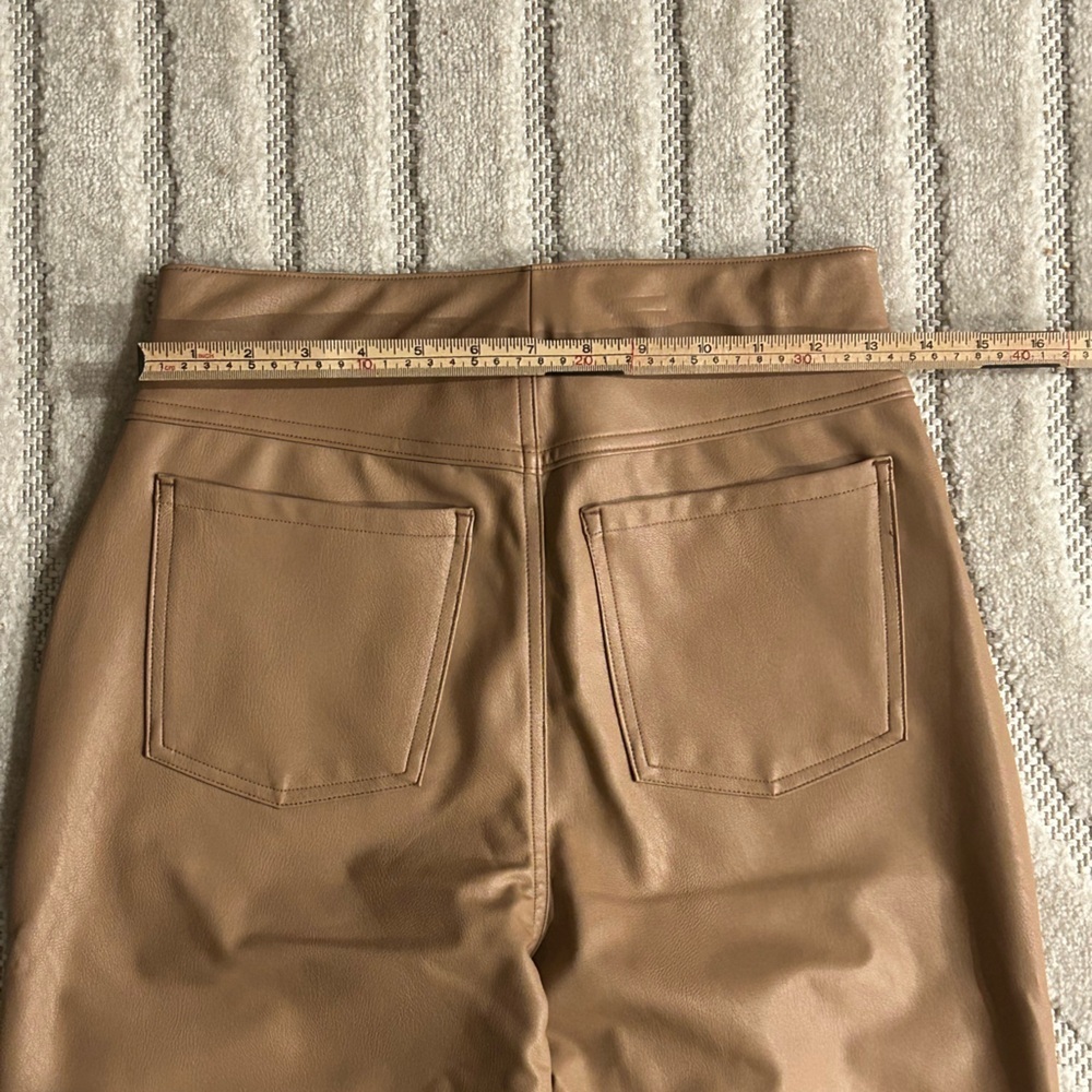 NWOT Spanx Slim Straight Faux Leather Pants in Toffee - S - Picture 10 of 10